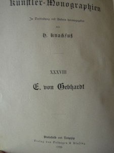 E. von Gebhardt  von Adolf Rofenberg 1899 Buch