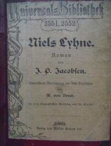 Niels Lyhne Jens Peter Jacobsen Roman