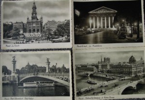 Old black and white Paris postcard