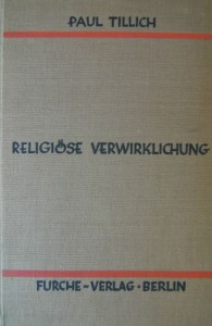 Religiőse Verwirklichhung Paul Tillich cover