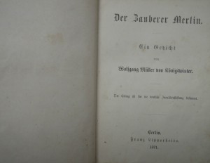 Der Zauberer Merlin 1871 Buch