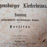 Regensburger Liederkranz Sammlung 1866 