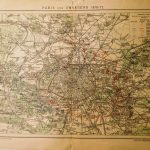 Paris und Umgegend 1870/71 Karte Plan map 