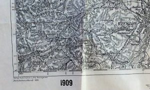 Rzeszów Lancut Sokolow Poland military map Karte Plan 1909