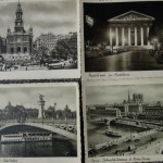 Old black and white Paris postcard