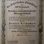 Hypotheken Pfandbrief 100 Reichsmark 1940