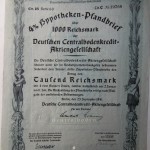 Hypotheken Pfandbrief 1000 Reichsmark 1941