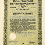 Landschaftlicher Pfandbrief 100 Reichsmark 1940 Breslau