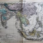 Ostindien Karte/map Stielers Schul-Atlas cca 1900