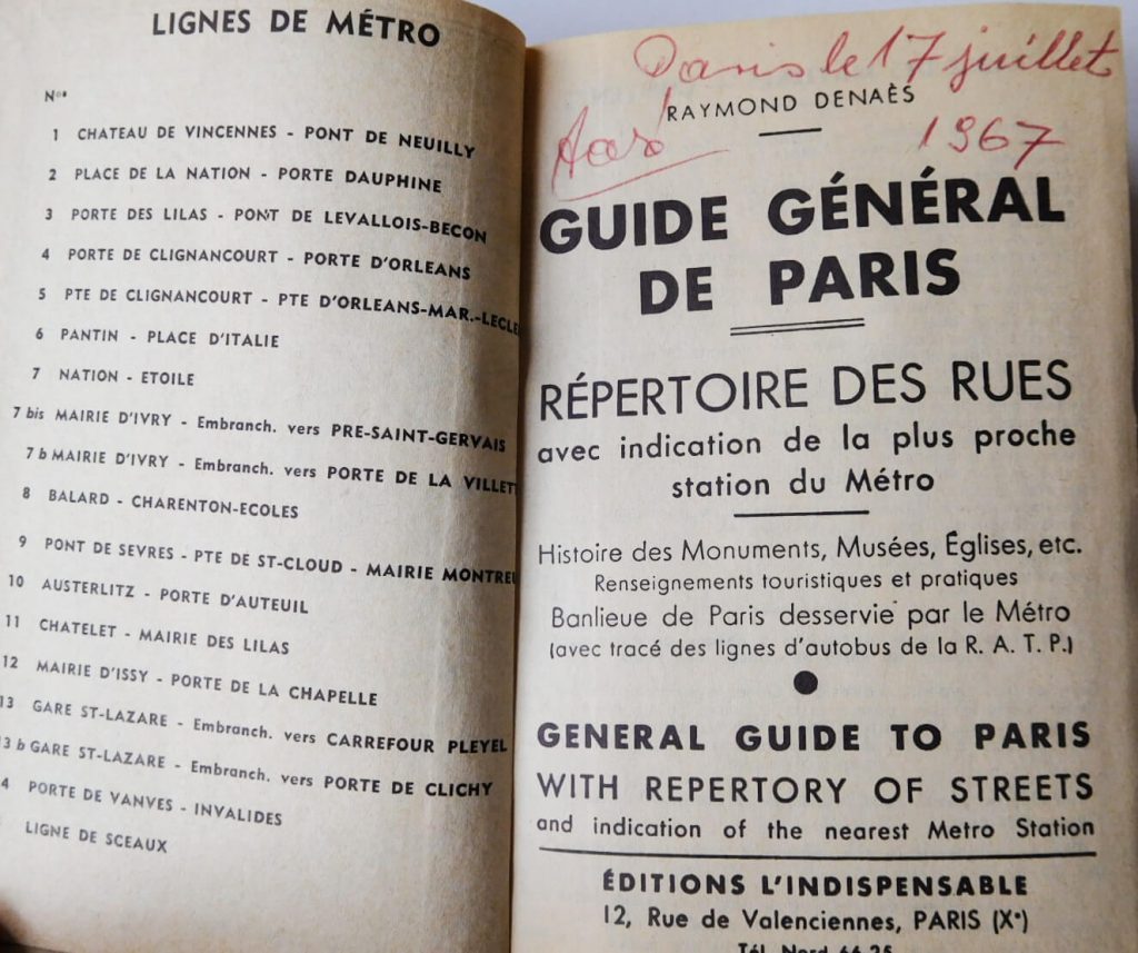 Paris Par Arrondissement Guide Général De Paris guidebook 1967