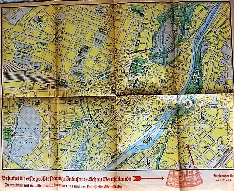 Stadtplan von München Deutscher Industrie Verband