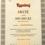 Eggenberg Praha Akcie 1995 beer factory shares