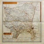 Antibes Les Fleurs Et Ses Environs France carte Frankreich Landkarte old map 1924