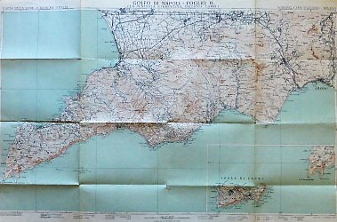 Golfo Di Napoli Foglio II. 1930 Italien Landkarte Italy old map