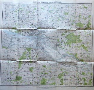 Karte von Hamburg und Umgegend Maafdi 1921 Landkarte old map