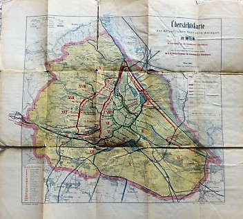 Übersichtskarte Verkehrsanlagen Wien 1892