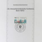 Ersttagsblatt 13.1978 65. Interparlamentarische Konferenz Bonn 1978 70 Pfennig Briefmarke BRD german stamp