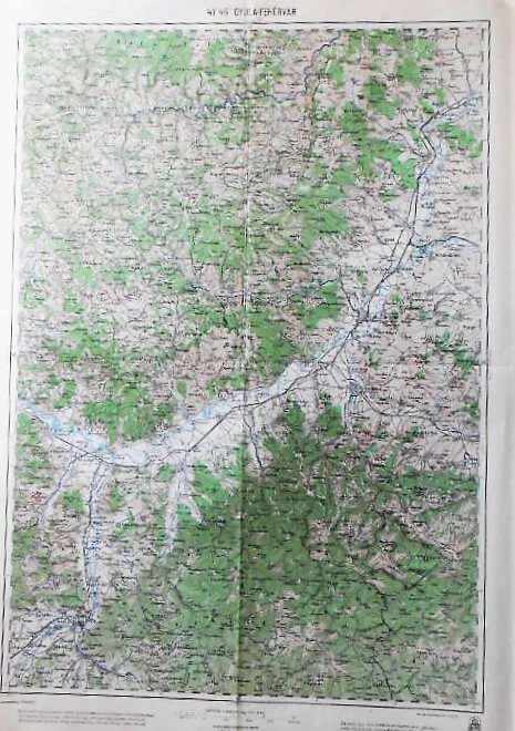 Harta Alba Iulia Romania Alba Iulia Umgebung Rumanien Landkarte Romania old map 1927