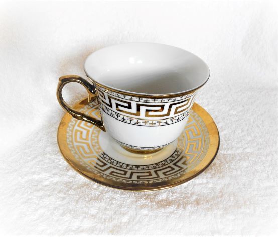 Bohmann gold mug and saucer