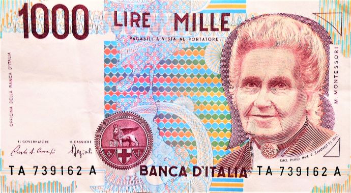 1000 Lire Mille 1990 Italia Papiergeld Banknote paper money