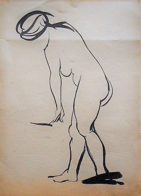 Nude No 1 Grafik Kunst Sketsch