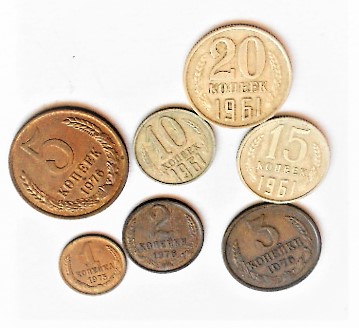 Kopek Münzen Lot Sowjetunion Kopek coins Lot Soviet Union Russia No 1