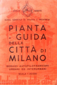 Pianta Guida Della Cittá Di Milano Plan von Mailand Milano transport map