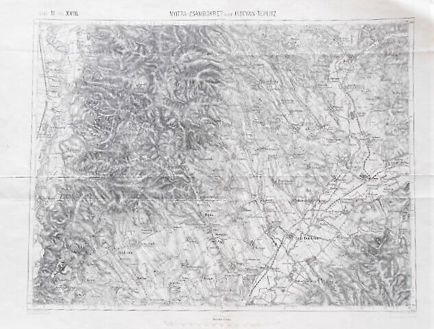 Piestany Topolcany Slovakei Landkarte 1912 Slovakia old map