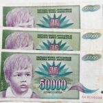 50000 Dinara Jugoslavija Beograd 1992 banknote paper money Bankgeld