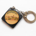 Budapest Hungary retro old keychain keyring