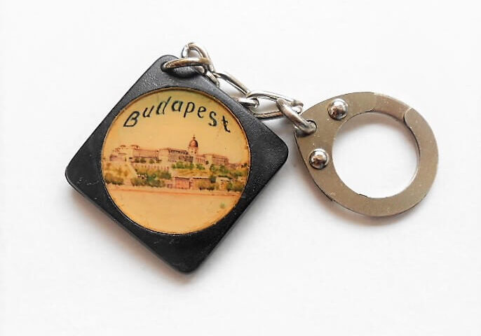 Budapest Hungary retro old keychain keyring