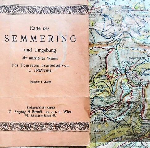 Karte Des Semmering und Umgebung