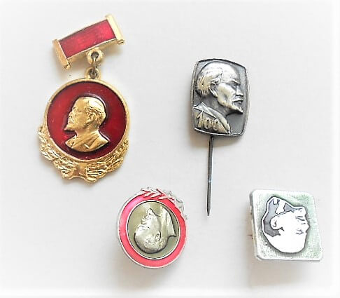 Lenin badge pin Soviet Union Russia Abzeichen