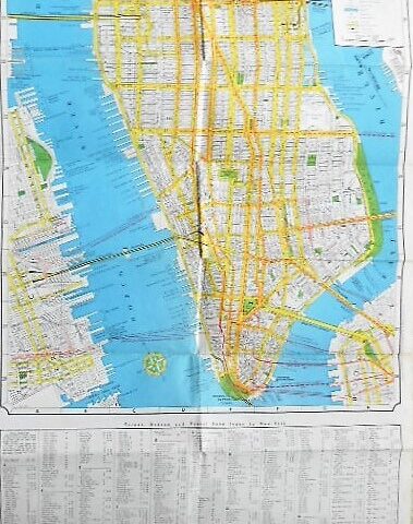 New York City Manhattan Map Hagstrom House numbers transport