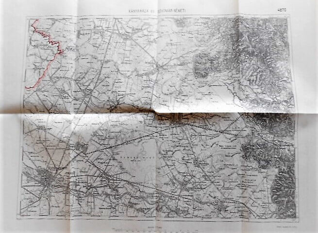 Călinești-Oaș Satu Mare Umgebung Rumanien Landkarte Romania old map 1925