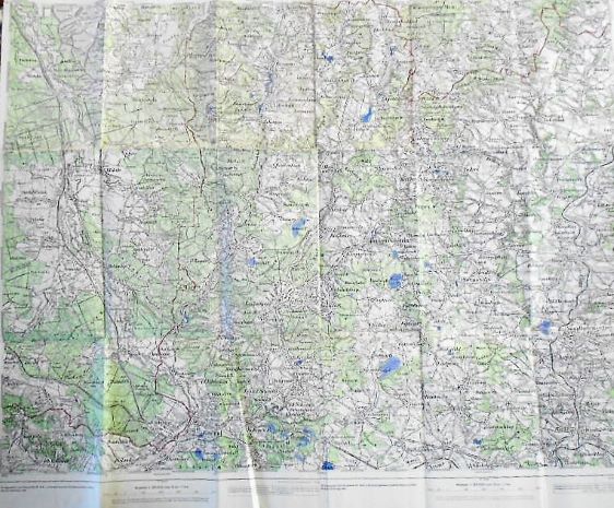 Gmünd Österreich Klikov Tschehoslowakei Landkarte 1956