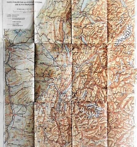 Dauphiné-Savoie Carte Publiée Par Le Syndicat Général Des Alpes Francaises