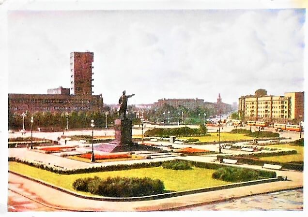 Leningrad Kirov Square 1964 old postcard