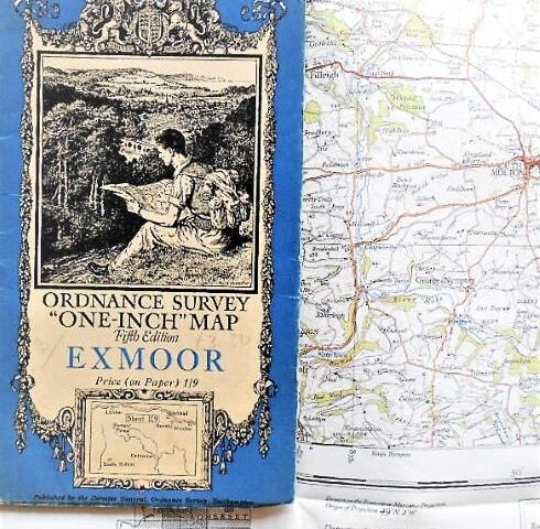 Ordnance Survey one-inch map fifth edition sheet 119 Exmoor