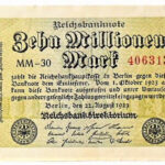 Zehn Millionen Reichsmark 1923 Reichsbanknote