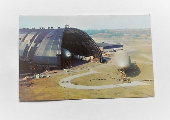 Zeppelin airship Akron Ohio post card