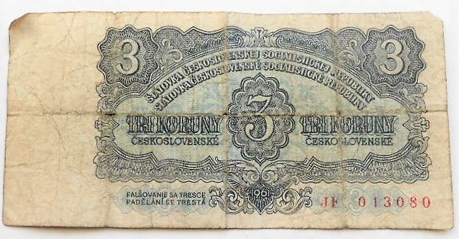 3 Tri Koruny Ceskoslovenské 1961