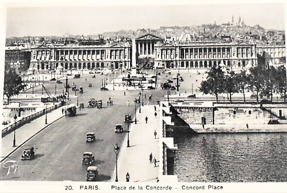 Paris Place de la Concorde Carte Postale Concord Place old postcard