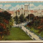 Pershing SQ Los Angeles California old postcard