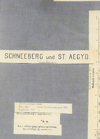 Schneeberg und St. Aegyd Landkarte Österreich 1894