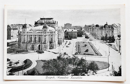 Zagreb Narodno Kazaliste 1941 National Theatre Croatia Postcard