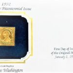 2 cent George Washingtom stamp 22kt Gold Replica