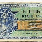 5 Five cents Series 521 Military payment certificate