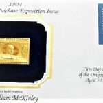 5 c William McKinley stamp 22 kt Gold Replica