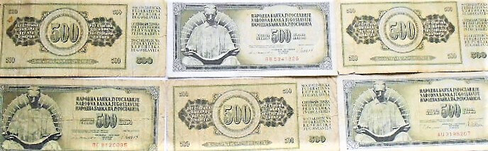 500 Dinara Jugoslavija banknote Paper money